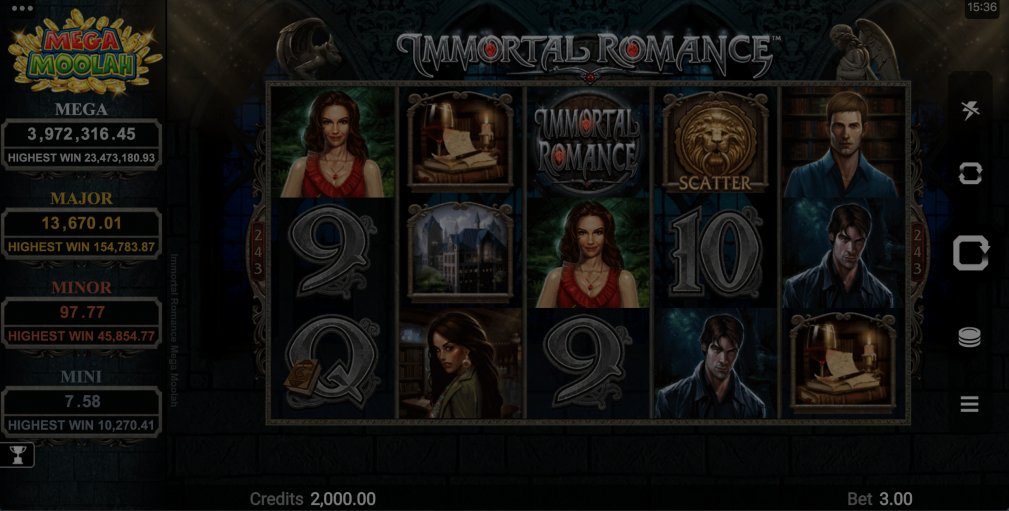 Immortal Romance Mega Moolah demo